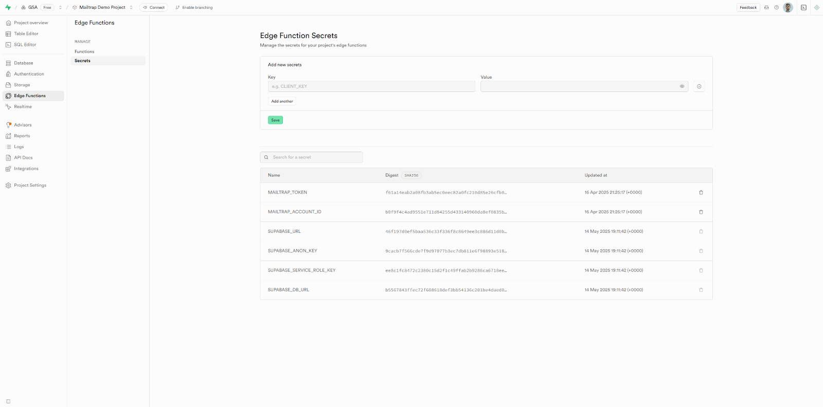 Supabase Edge Function deployment progress showing build and deploy status